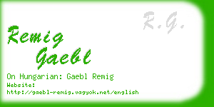 remig gaebl business card